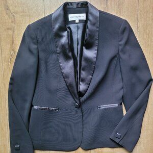 Jones New York Suit Petite Black Tuxedo Style Blazer Jacket